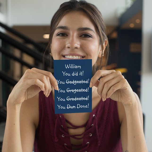 Personlig Namn Funny Studenten Grattisar Kort (Personalized Name Funny Graduation Congratulations Card)