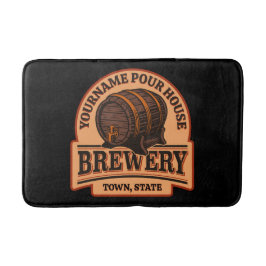 Personlig NAMN Gamla ekfat Beer Keg Brewery Badrumsmatta