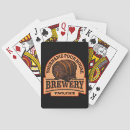 Personlig NAMN Gamla ekfat Beer Keg Brewery Casinokort