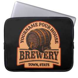 Personlig NAMN Gamla ekfat Beer Keg Brewery Laptop Fodral