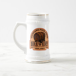 Personlig NAMN Gamla ekfat Beer Keg Brewery Sejdel
