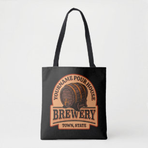 Personlig NAMN Gamla ekfat Beer Keg Brewery Tygkasse