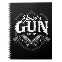 Personlig NAMN Gamla revolvers Gun Shop-skjutvapen Anteckningsbok