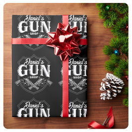Personlig NAMN Gamla revolvers Gun Shop-skjutvapen Presentpapper