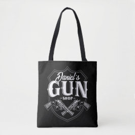 Personlig NAMN Gamla revolvers Gun Shop-skjutvapen Tygkasse