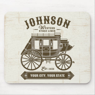 Personlig NAMN Gamla Westerna stagecoach Carriage Musmatta