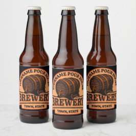 Personlig NAMN Gammal Ekfat Tunna Bryggeri Ölflaska Etikett