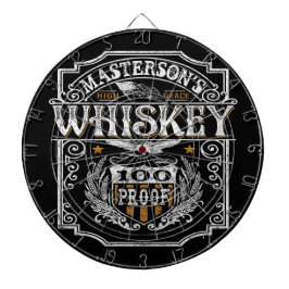 Personlig NAMN Gammala västern Whiskey Brewery Pub Darttavla