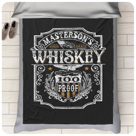 Personlig NAMN Gammala västern Whiskey Brewery Pub Fleecefilt
