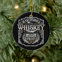 Personlig NAMN Gammala västern Whiskey Brewery Pub Julgransprydnad Keramik
