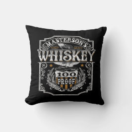Personlig NAMN Gammala västern Whiskey Brewery Pub Kudde