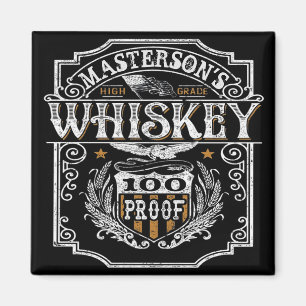 Personlig NAMN Gammala västern Whiskey Brewery Pub Magnet