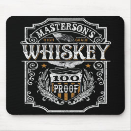 Personlig NAMN Gammala västern Whiskey Brewery Pub Musmatta
