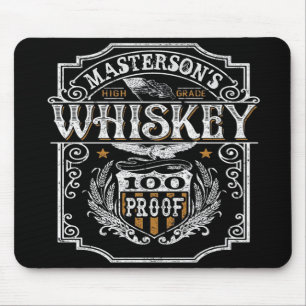 Personlig NAMN Gammala västern Whiskey Brewery Pub Musmatta