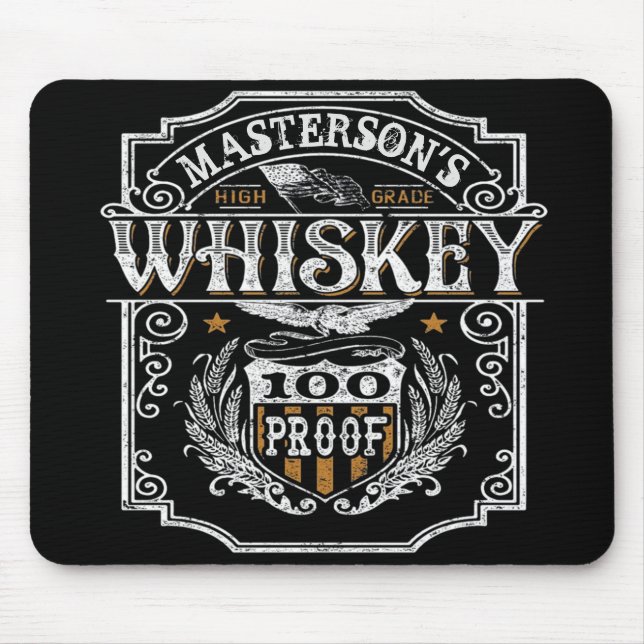 Personlig NAMN Gammala västern Whiskey Brewery Pub Musmatta (Framsidan)
