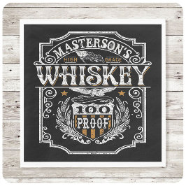 Personlig NAMN Gammala västern Whiskey Brewery Pub Pappersservett