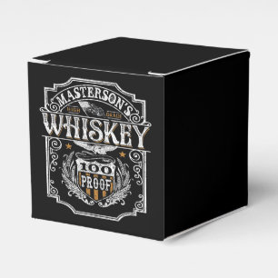 Personlig NAMN Gammala västern Whiskey Brewery Pub Presentaskar