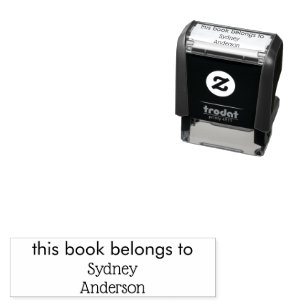 Personlig namn-gåva från bibliotek vid Bok lo Självfärgande Stämpel
