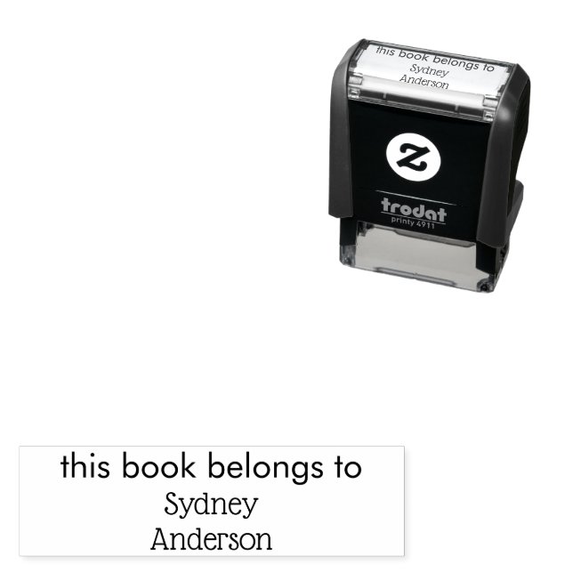 Personlig namn-gåva från bibliotek vid Bok lo Självfärgande Stämpel (In Situ)