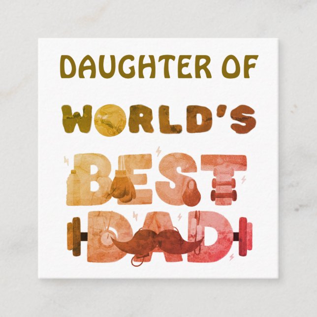 Personlig Namn Gift for Son eller Dotter Tilläggskort (Framsida)