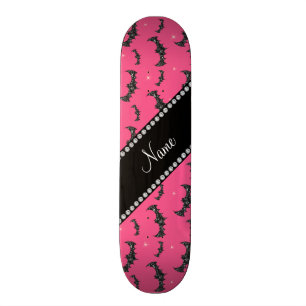 Personlig namn glitter fladdermöss mini skateboard bräda 18,5 cm