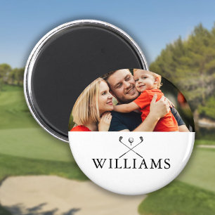 Personlig Namn Golf Klubbs Photo Magnet