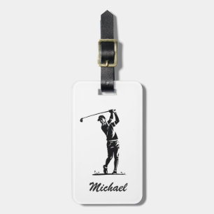 Personlig Namn Golf Player Golfer Golfing Bagagebricka