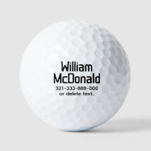 Personlig Namn Golfboll Mall BOLD 33