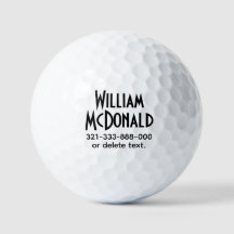 Personlig Namn Golfbollar Mall ART DECO 2