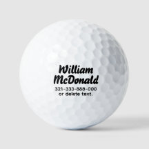 Personlig Namn Golfbollar Mall FET Stil 5