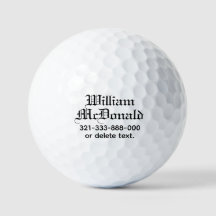 Personlig namn golfbollar mall GOTHIC 9
