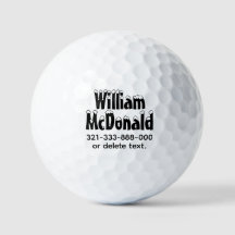 Personlig Namn Golfbollar Mall KUL RETRO 29