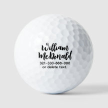 Personlig Namn Golfbollar Mall SCRIPT 45