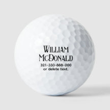 Personlig Namn Golfbollar Mall VINTAGE 9