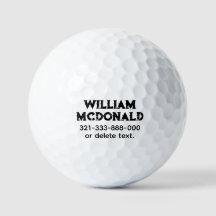 Personlig namn golfbolls mall DISTRESSED 20