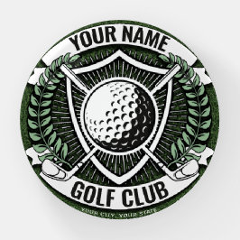 Personlig NAMN Golfer Golf Klubb Turf Clubhouse 