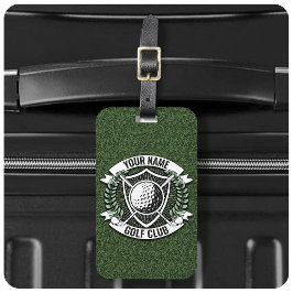 Personlig NAMN Golfer Golf Klubb Turf Clubhouse Bagagebricka