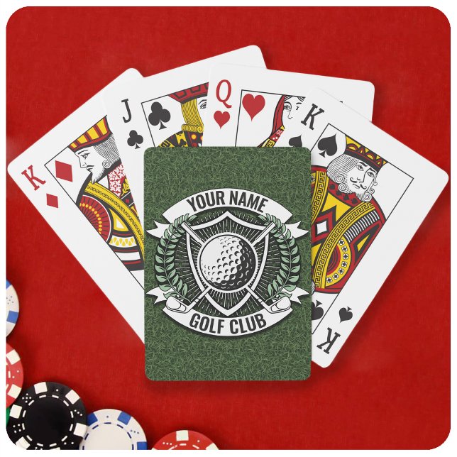 Personlig NAMN Golfer Golf Klubb Turf Clubhouse Casinokort (Skapare uppladdad)