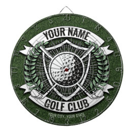 Personlig NAMN Golfer Golf Klubb Turf Clubhouse Darttavla