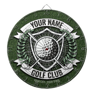 Personlig NAMN Golfer Golf Klubb Turf Clubhouse Darttavla