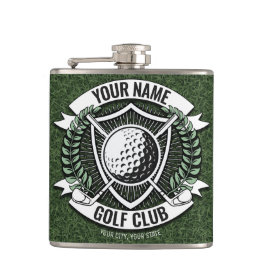 Personlig NAMN Golfer Golf Klubb Turf Clubhouse Fickplunta
