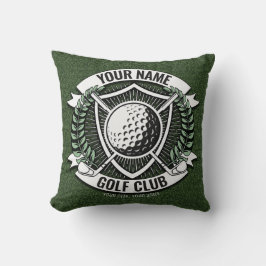Personlig NAMN Golfer Golf Klubb Turf Clubhouse Kudde