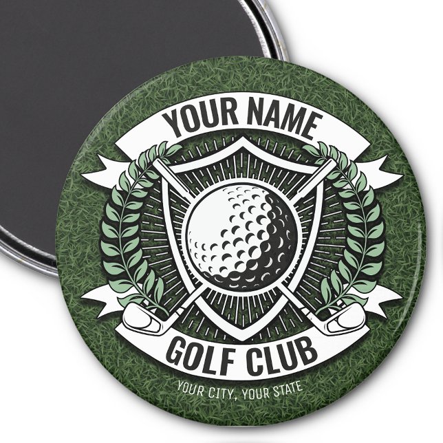 Personlig NAMN Golfer Golf Klubb Turf Clubhouse Magnet (Skapare uppladdad)