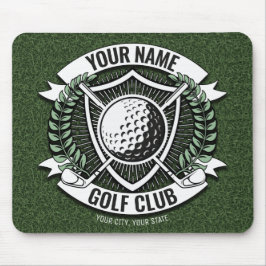 Personlig NAMN Golfer Golf Klubb Turf Clubhouse Musmatta
