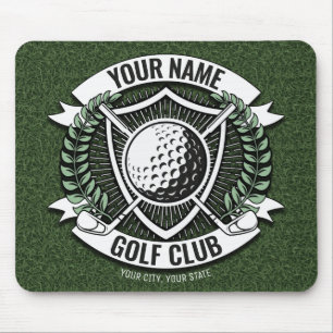 Personlig NAMN Golfer Golf Klubb Turf Clubhouse Musmatta