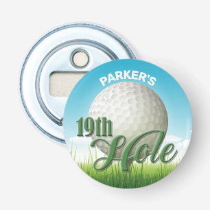 Personlig NAMN Golfer Golf Pro Boll 19:e Hål Flasköppnare