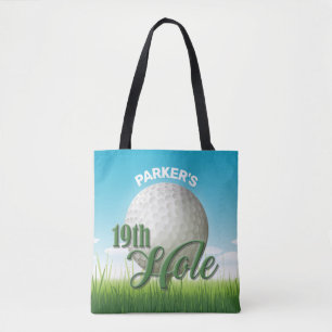 Personlig NAMN Golfer Golf Pro Boll 19:e Hål Tygkasse