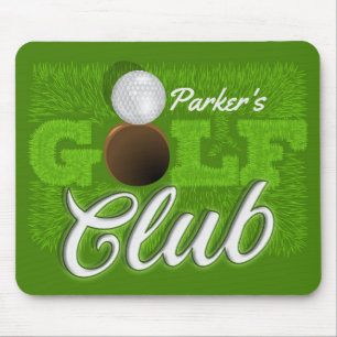 Personlig NAMN Golfer Grönt Golf Course Klubb Musmatta