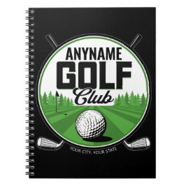 Personlig NAMN Golfing Pro Golf Klubb Player Anteckningsbok