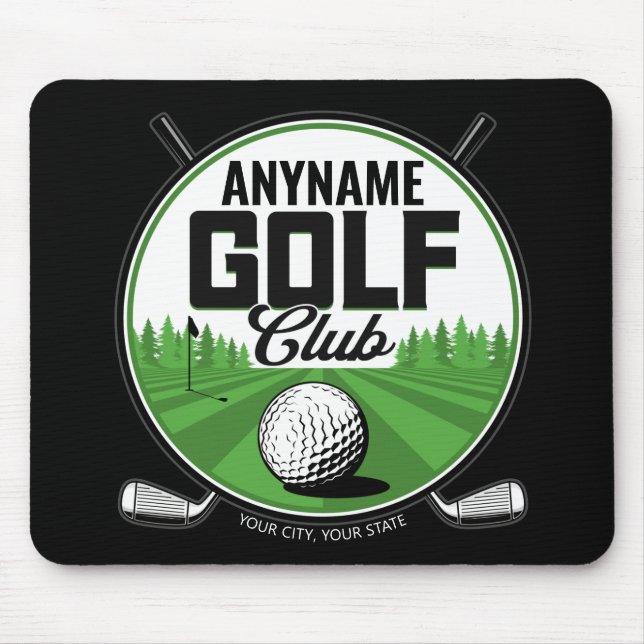 Personlig NAMN Golfing Pro Golf Klubb Player Musmatta (Framsidan)